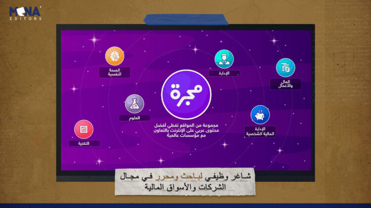 “مجرة” بحاجة لباحث ومحرر في مجال الشركات والأسواق المالية