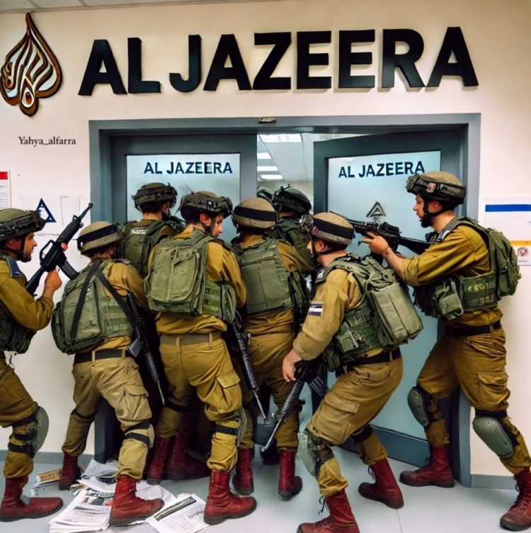 بيان شبكة محرري الشرق الأوسكط بشأن اغلاق الاحتلال لمكتب قناة الجزيرة في رام الله